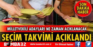 YSK SEÇİM TAKVİMİ BELLİ OLDU