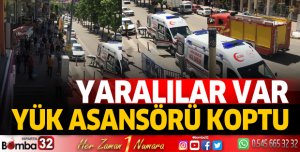 Yük asansörü koptu
