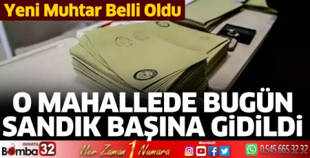 Yukarı Mahallesi'nin muhtarı belli oldu