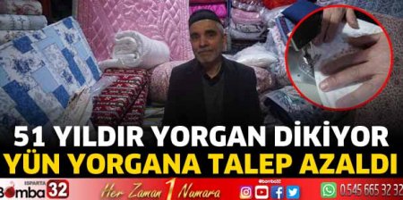 Yün yorgana talep azaldı