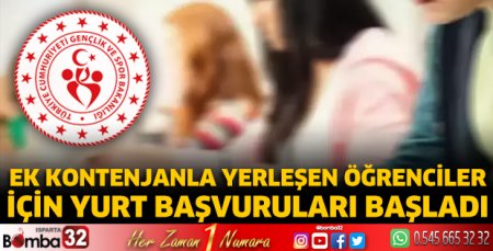 Yurt başvuruları başladı