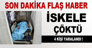 Yurt İnşaatında İskele Çöktü
