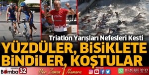 Yüzdüler, bisiklete bindiler, koştular
