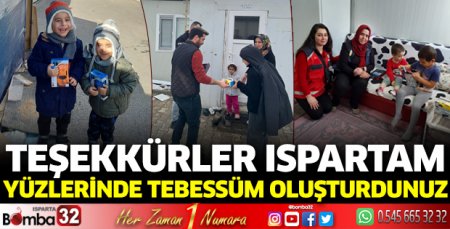 Yüzlerinde tebessüm oluşturdunuz
