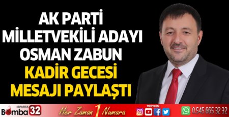 Zabun'dan Kadir Gecesi mesajı