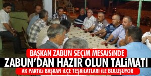 ZABUN'DAN TEŞKİLATLARA ERKEN SEÇİM MESAJI