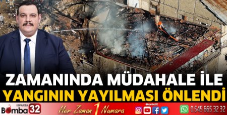 Zamanında müdahale ile yangının yayılması önlendi