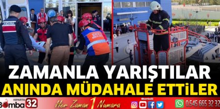 Zamanla yarıştılar 