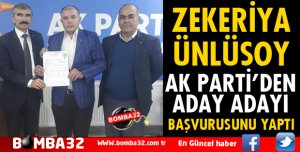 ZEKERİYA ÜNLÜSOY AK PARTİ'DEN ADAY ADAYI