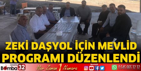 Zeki Daşyol için mevlid programı düzenlendi