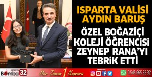 Zeynep Rana'yı tebrik etti