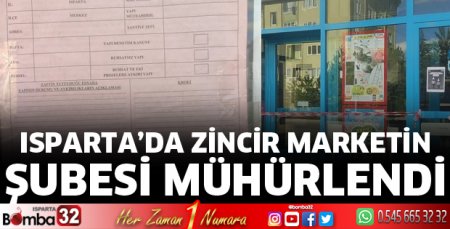 Zincir market şubesine mühürleme