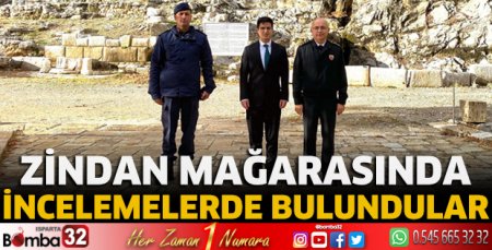 Zindan Mağarasında incelemelerde bulundular