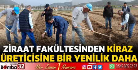 Ziraat Fakültesinden kiraz üreticisine bir yenilik daha