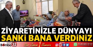 Ziyaretinizle dünyayı sanki bana verdiniz