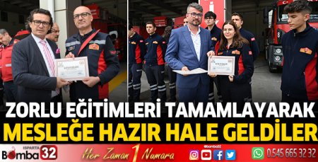 Zorlu eğitimleri tamamlayarak mesleğe hazır hale geldiler 