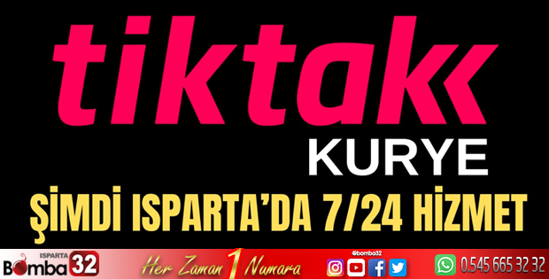 TİKTAK Kurye Isparta'da hizmette