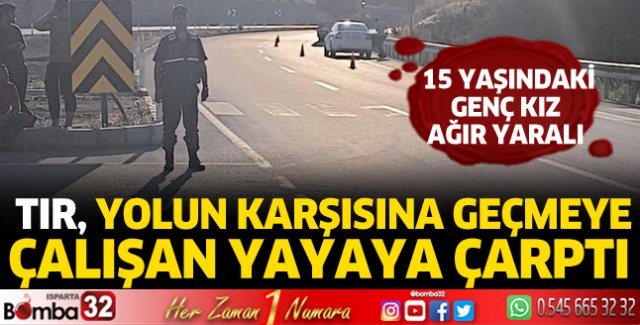 Tır yolun karşısına geçmeye çalışan yayaya çarptı