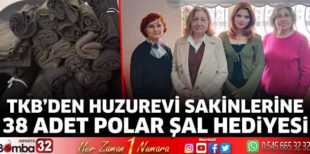 TKB’DEN Huzurevi sakinlerine 38 adet polar şal hediyesi 