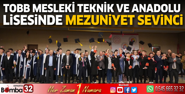 TOBB Mesleki Teknik ve Anadolu Lisesinde mezuniyet sevinci