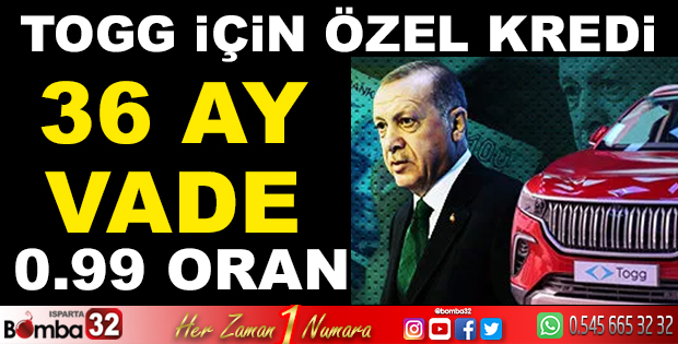 Togg için özel kredi geliyor