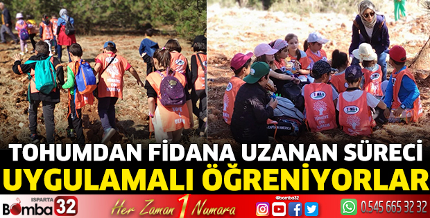 Tohumdan fidana uzanan süreci uygulamalı öğreniyorlar
