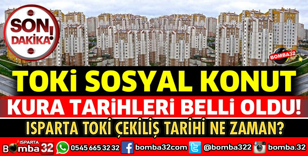TOKi SOSYAL KONUT KURA TARİHLERİ BELLİ OLDU!