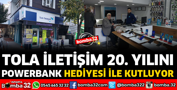 TOLA İLETİŞİM 20'NCİ YILINI POWERBANK HEDİYESİ İLE KUTLUYOR