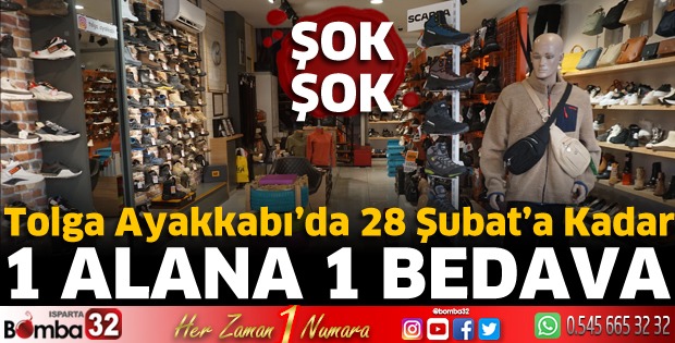 Tolga Ayakkabı’da 1 alana 1 bedava kampanyası