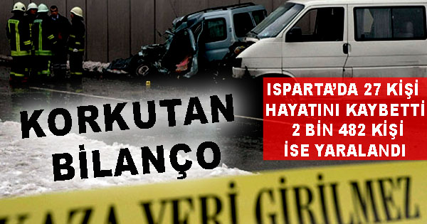 TRAFİK KAZALARINDA AĞIR BİLANÇO !