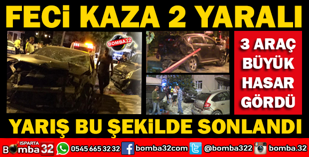 TRAFİK KAZASI 2 YARALI