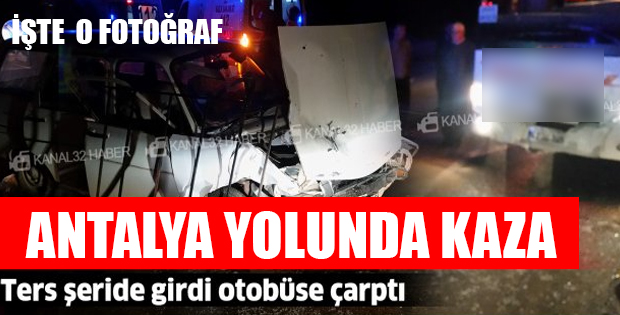 TRAFİK KAZASI 2 YARALI VAR