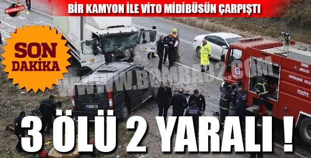 Trafik Kazası: 3 Ölü, 2 Yaralı