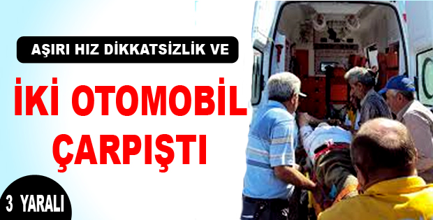 TRAFİK KAZASI 3 YARALI 