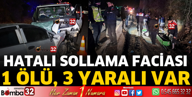 Trafik kazasında 1 ölü, 3 yaralı