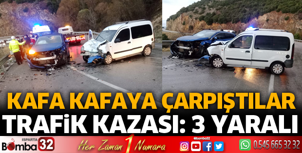 TRAFİK KAZASINDA 3 YARALI