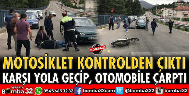 TRAFİK KAZASINDA MOTOSİKLET SÜRÜCÜSÜ YARALANDI