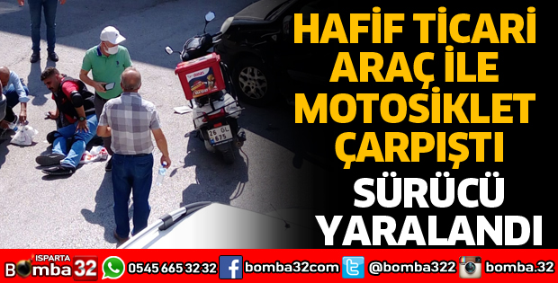 TRAFİK KAZASINDA MOTOSİKLET SÜRÜCÜSÜ YARALANDI