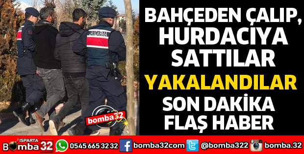 TRAKTÖRLE BAHÇEDEN TARIM ALETİNİ ÇALIP, HURDACIYA SATMIŞLAR
