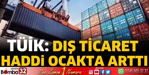 TÜİK: Dış ticaret haddi ocakta arttı