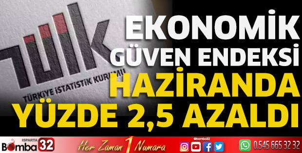 TÜİK: Ekonomik güven endeksi haziranda yüzde 2,5 azaldı