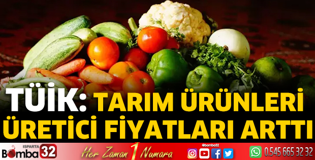 TÜİK: Tarım ürünleri üretici fiyatları arttı