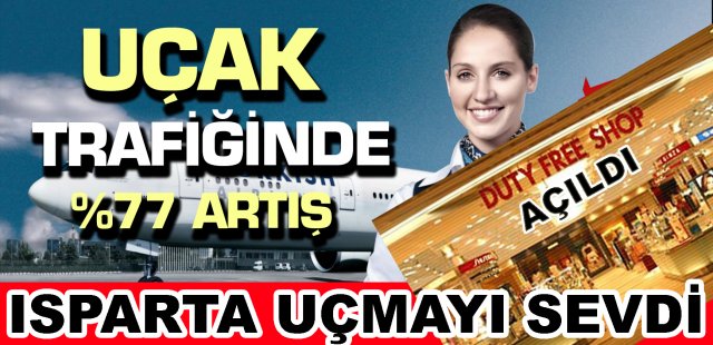 Tüm uçak trafiğinde yüzde 77 artış