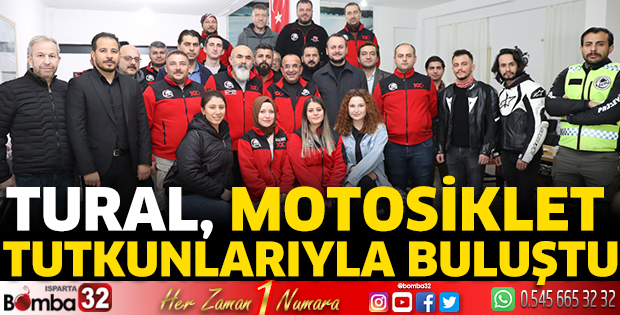 Tural, motosiklet tutkunlarıyla buluştu
