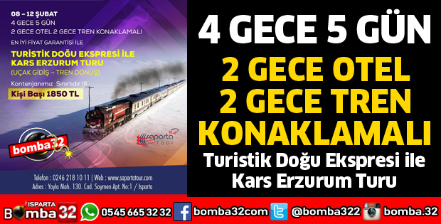 TURİSTİK DOĞU EKSPRESİ İLE KARS ERZURUM TURU