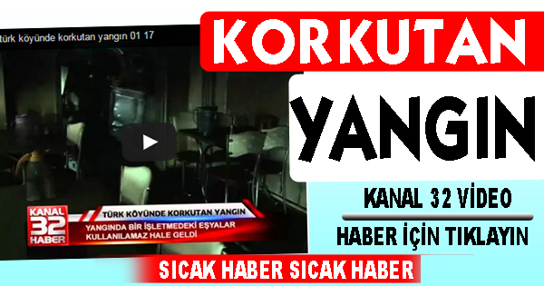 Türk köyünde korkutan yangın