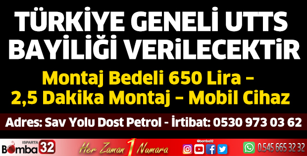 Türkiye geneli UTTS Bayiliği verilecektir