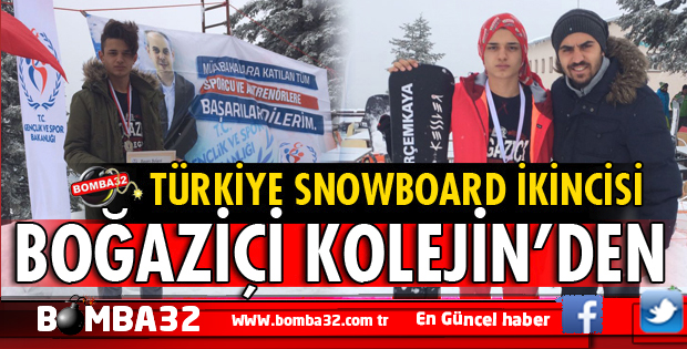 TÜRKİYE SNOWBOARD İKİNCİSİ BOĞAZİÇİ KOLEJİNDEN
