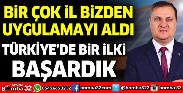 TÜRKİYE'DE BİR İLKİ BAŞARDIK