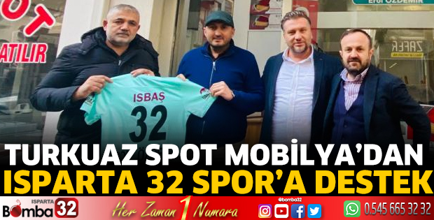 Turkuaz Spot Mobilya’dan Isparta 32 Spor’a destek